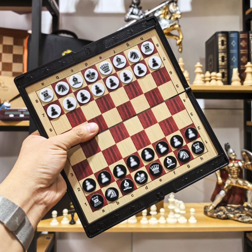 Magnetic Travel Chess - Mini Chess Set with Folding Magnetic