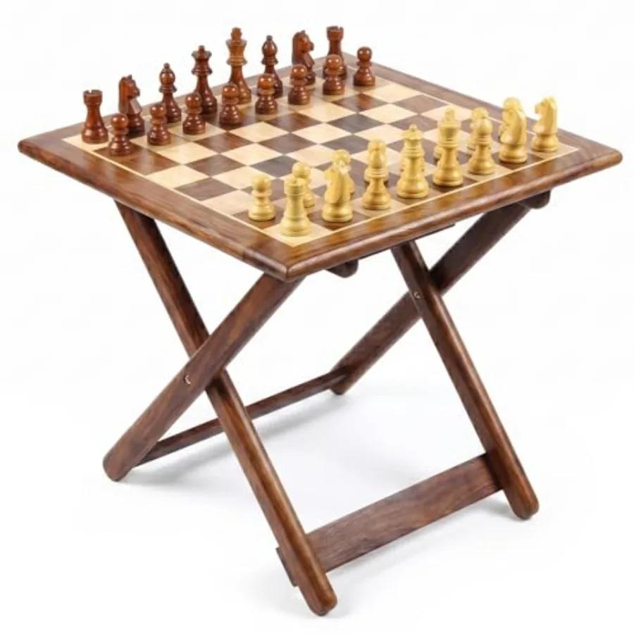 Magnetic Travel Chess - Travel-friendly 12x12 inch magnetic wooden chess