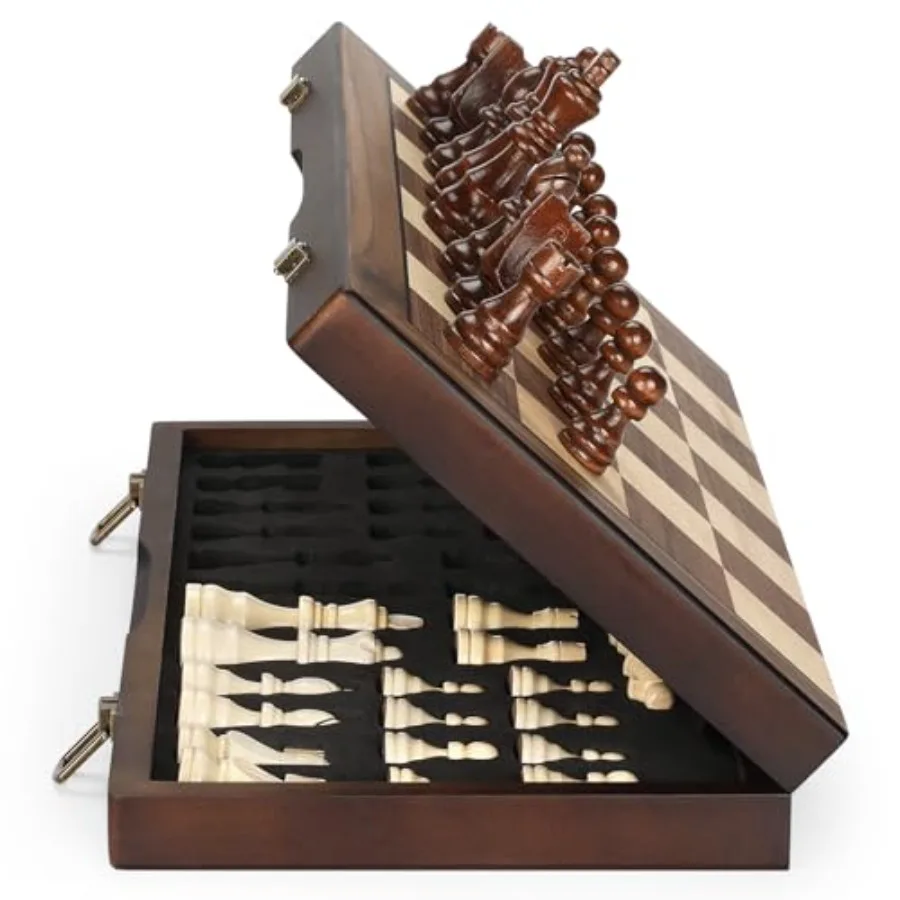 Magnetic Travel Chess - Magnetic Wooden Chess Set for Tournament,