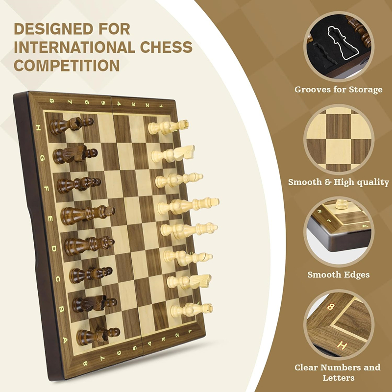 New Magnetic wooden board 38cm - Magnetic Travel Chess reseña y precio
