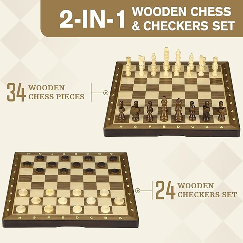 New Magnetic wooden board 38cm - Magnetic Travel Chess reseña y precio