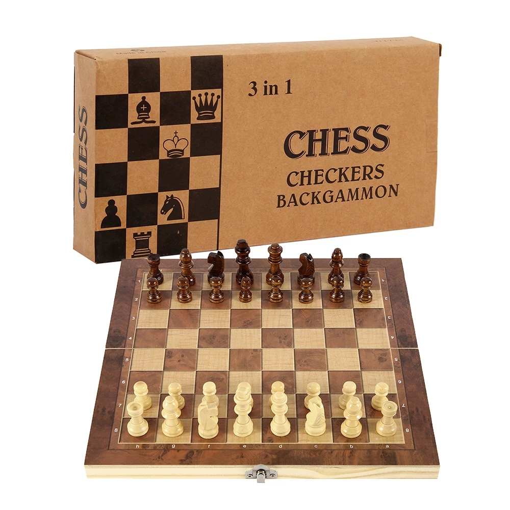 3 in 1 Chess Board, Folding Wo - Board Game Operation reseña y precio