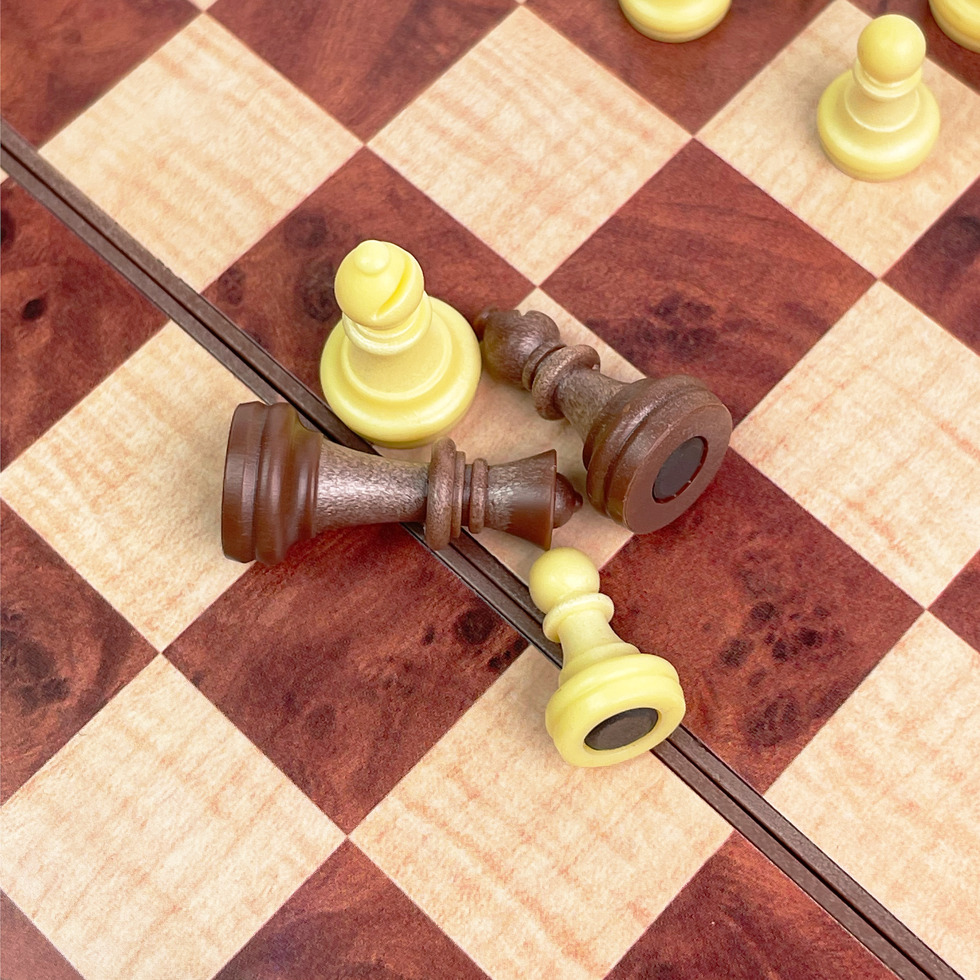 2-in-1 Foldable Magnetic Woodg - Magnetic Travel Chess reseña y precio