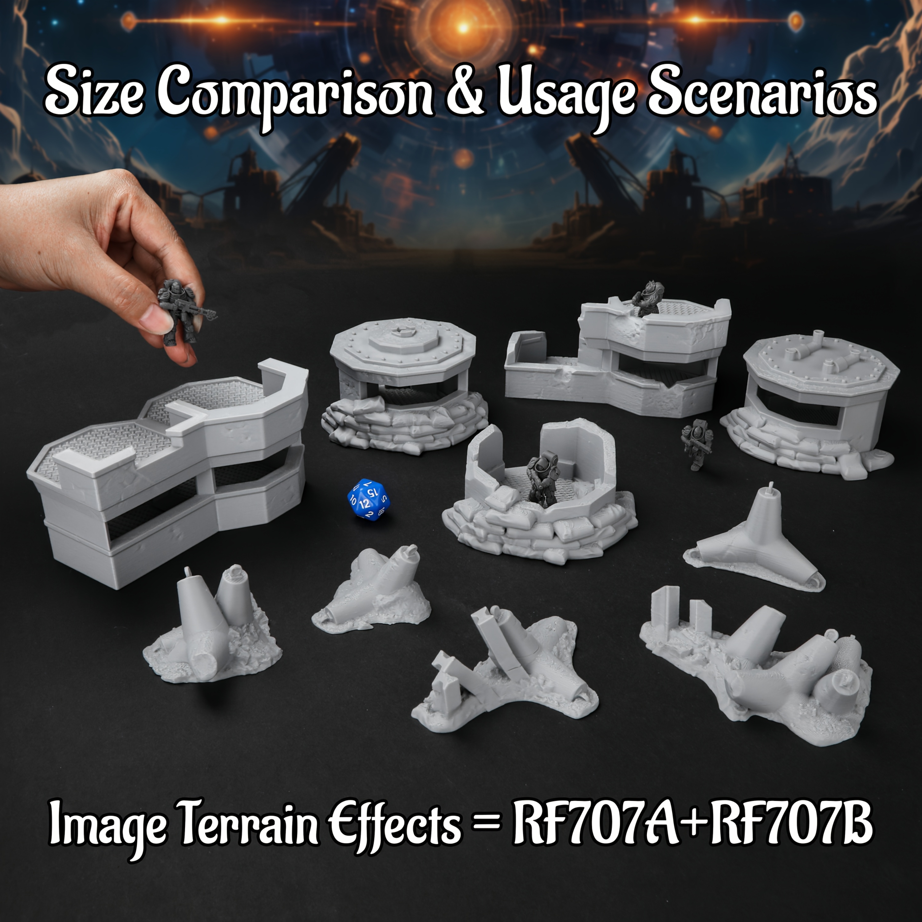 Sci-Fi Modular Battlefield Bun - Miniature Terrain Set reseña y precio