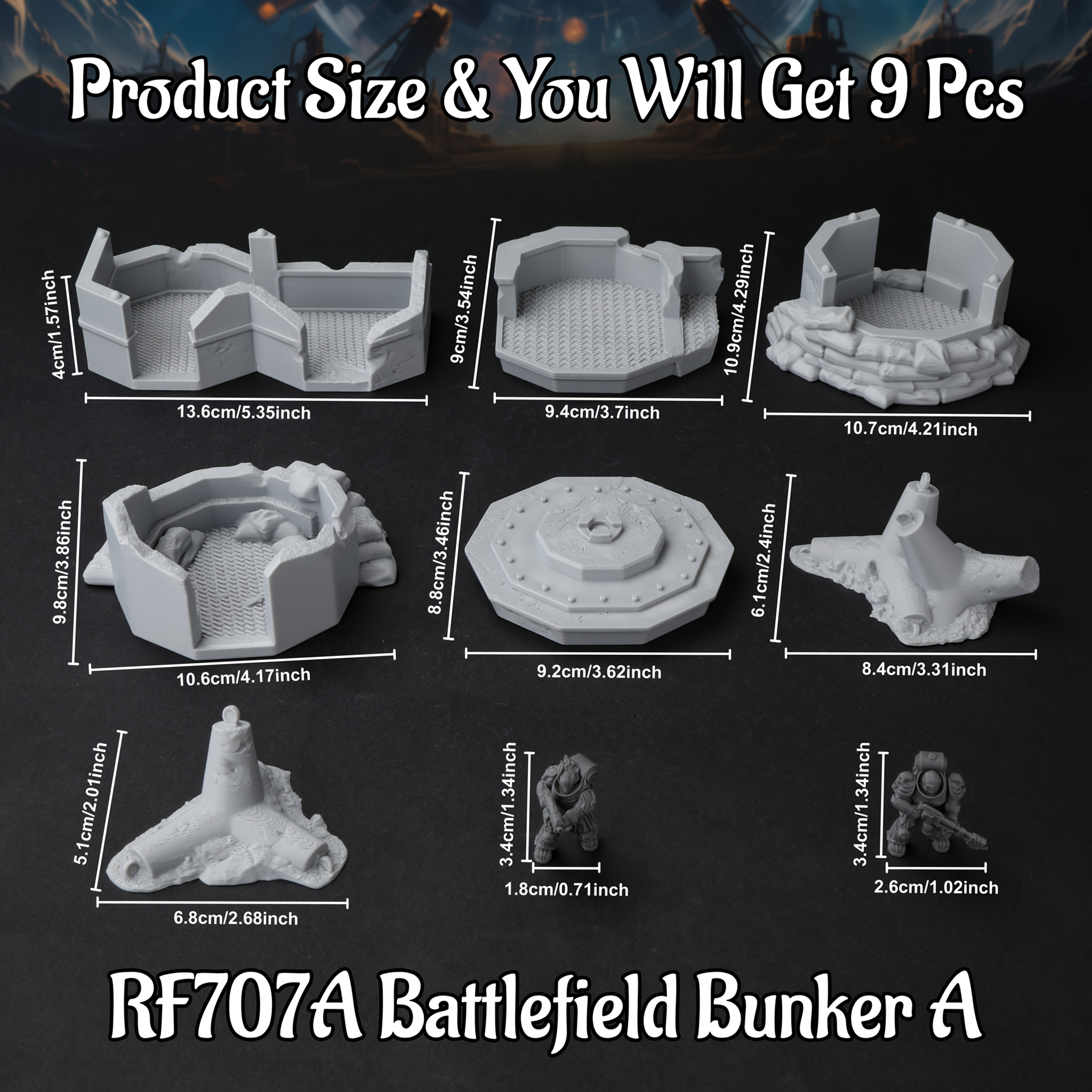 Sci-Fi Modular Battlefield Bun - Miniature Terrain Set reseña y precio