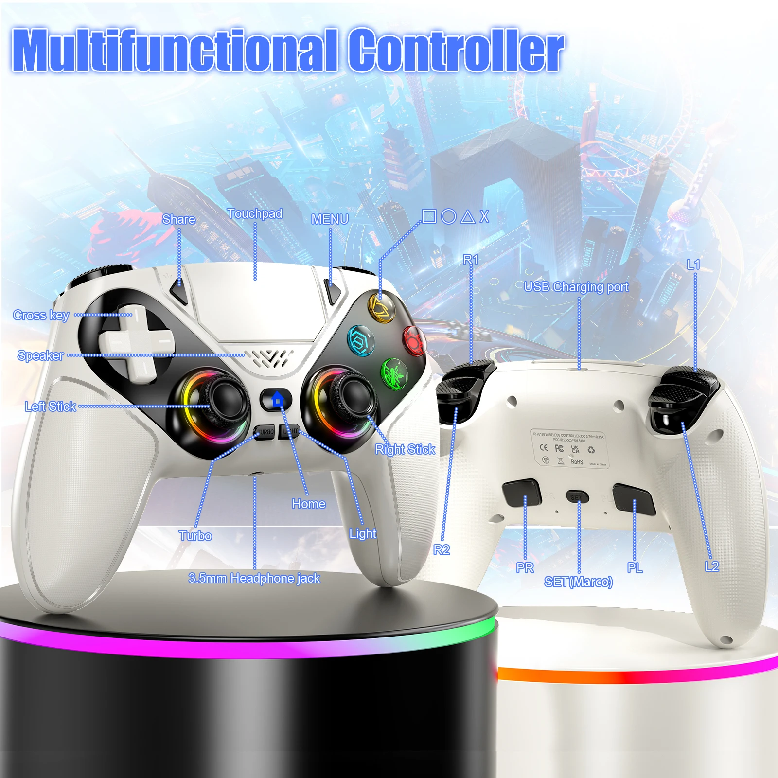 Wireless Controller Gamepad Fo - Board Game Pc reseña y precio