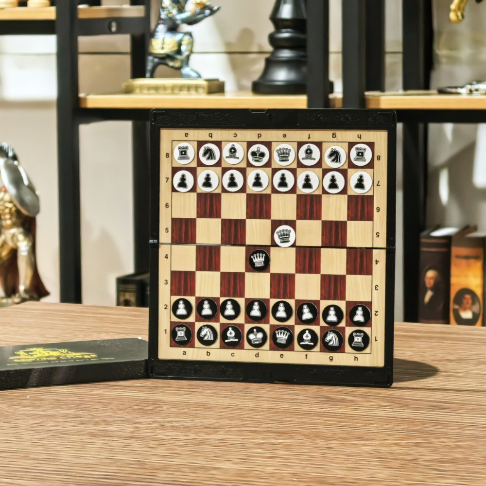 Mini Chess Set with Folding Ma - Magnetic Travel Chess reseña y precio
