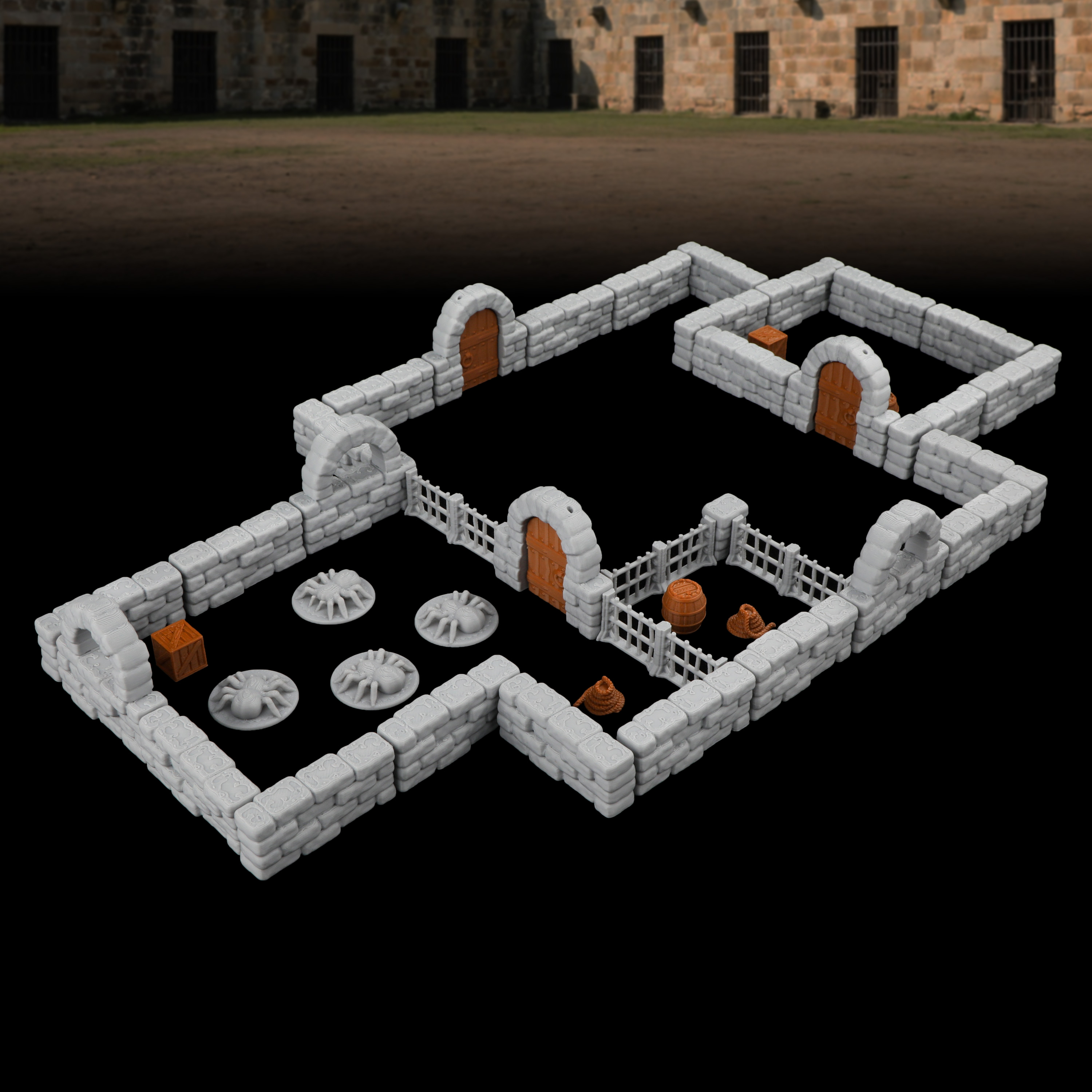 46Pcs Dungeon Stone Wall Set - - Miniature Terrain Set reseña y precio