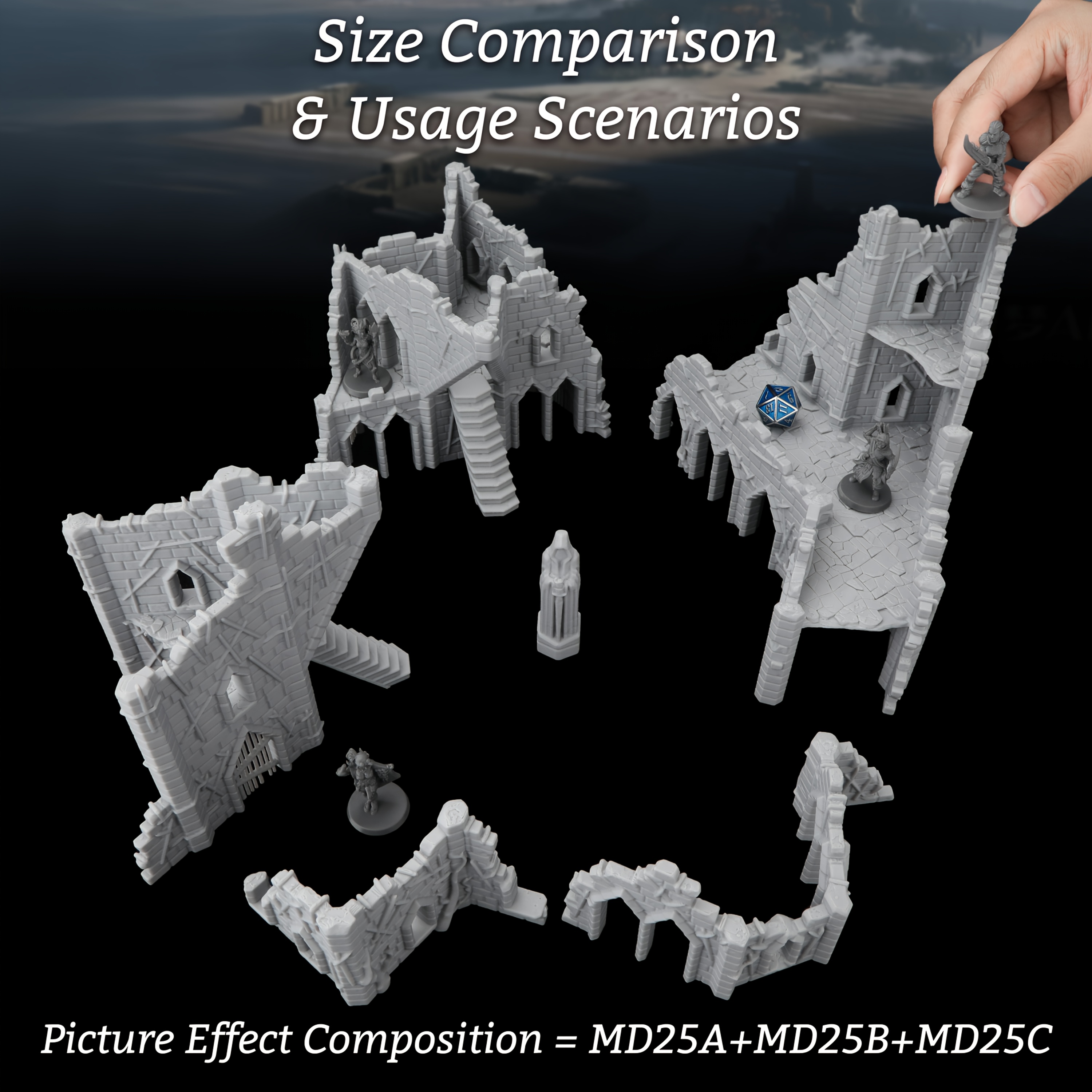 Ruined Fortress Miniature Terr - Miniature Terrain Set reseña y precio