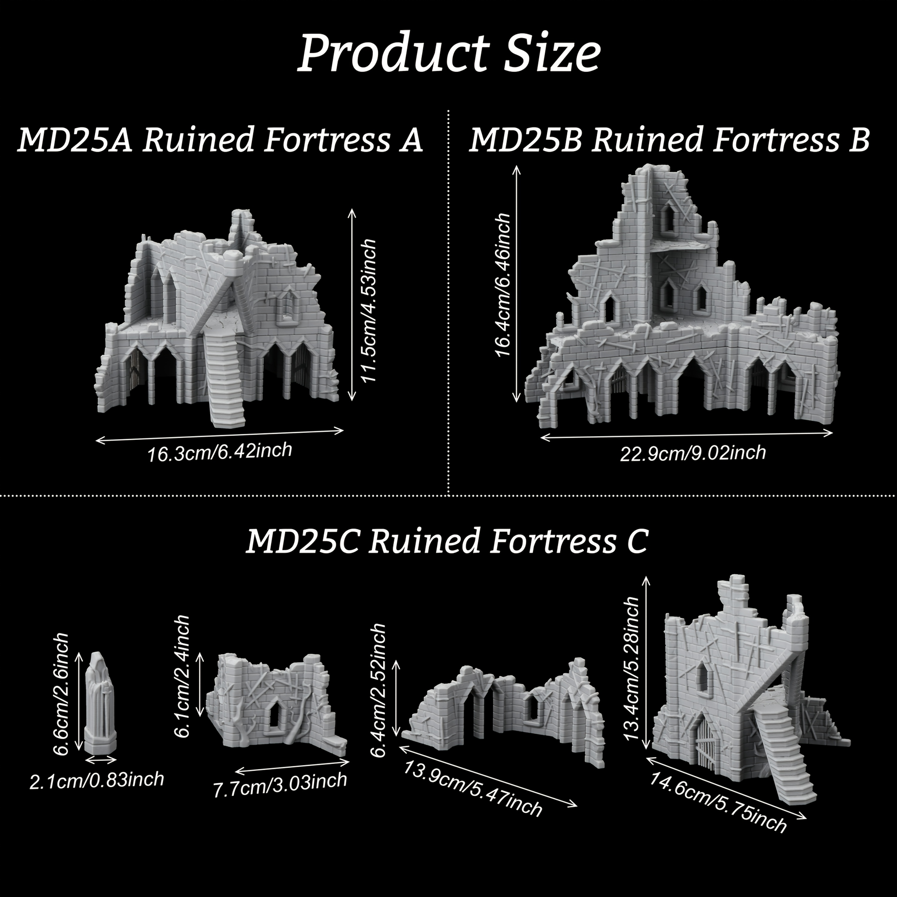 Ruined Fortress Miniature Terr - Miniature Terrain Set reseña y precio