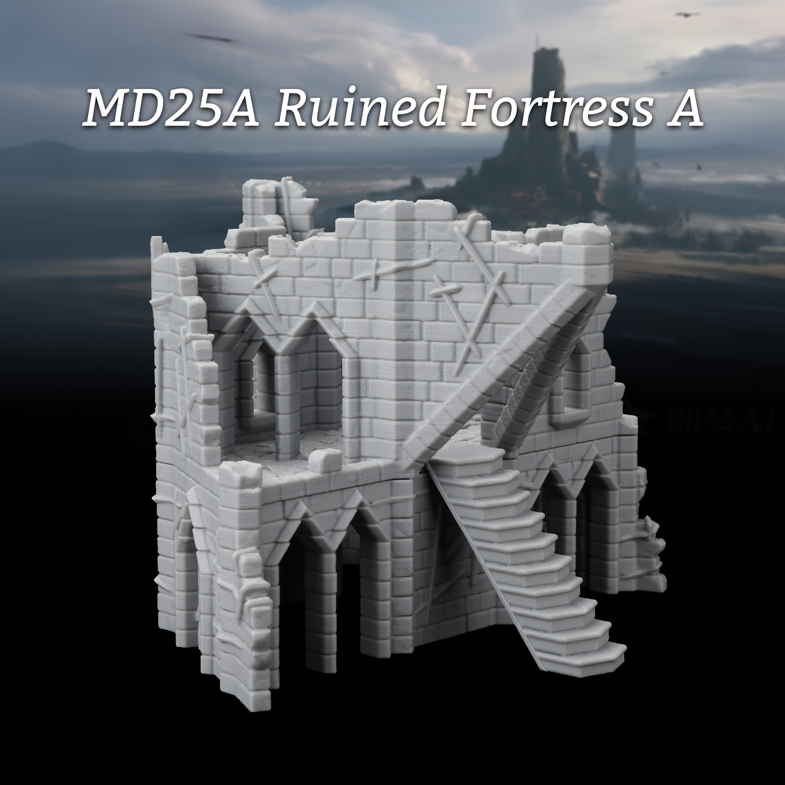 Ruined Fortress Miniature Terr - Miniature Terrain Set reseña y precio