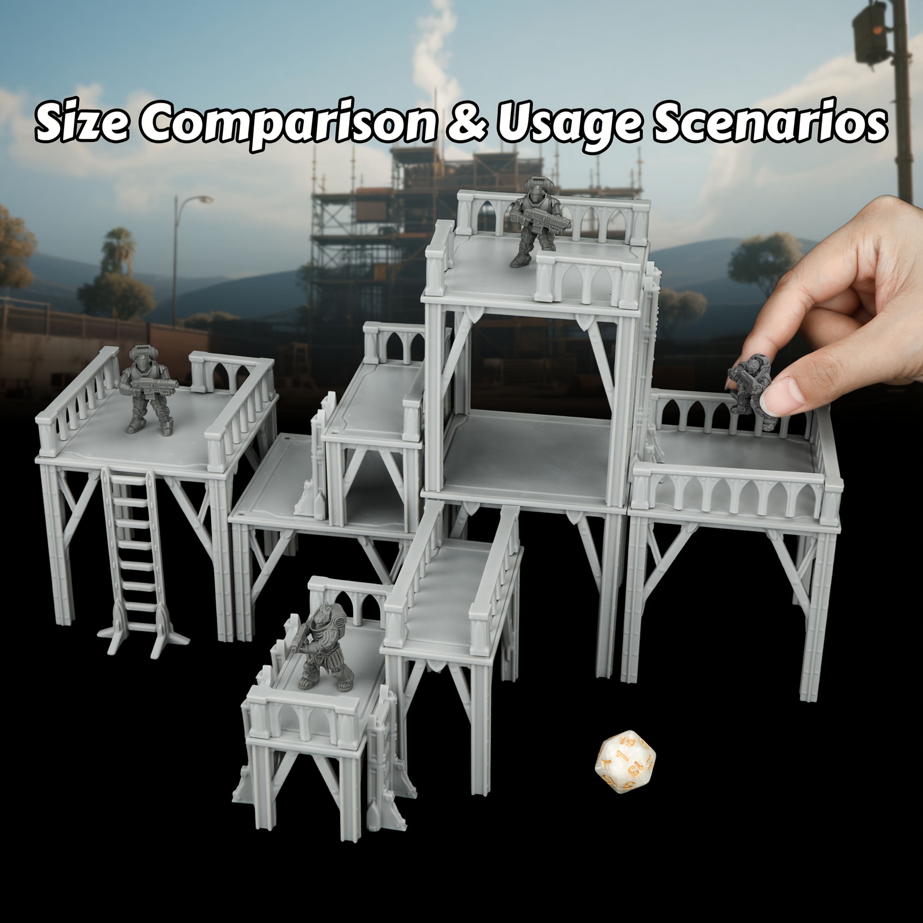 Sci-Fi Scaffolding Mini Terrai - Miniature Terrain Set reseña y precio