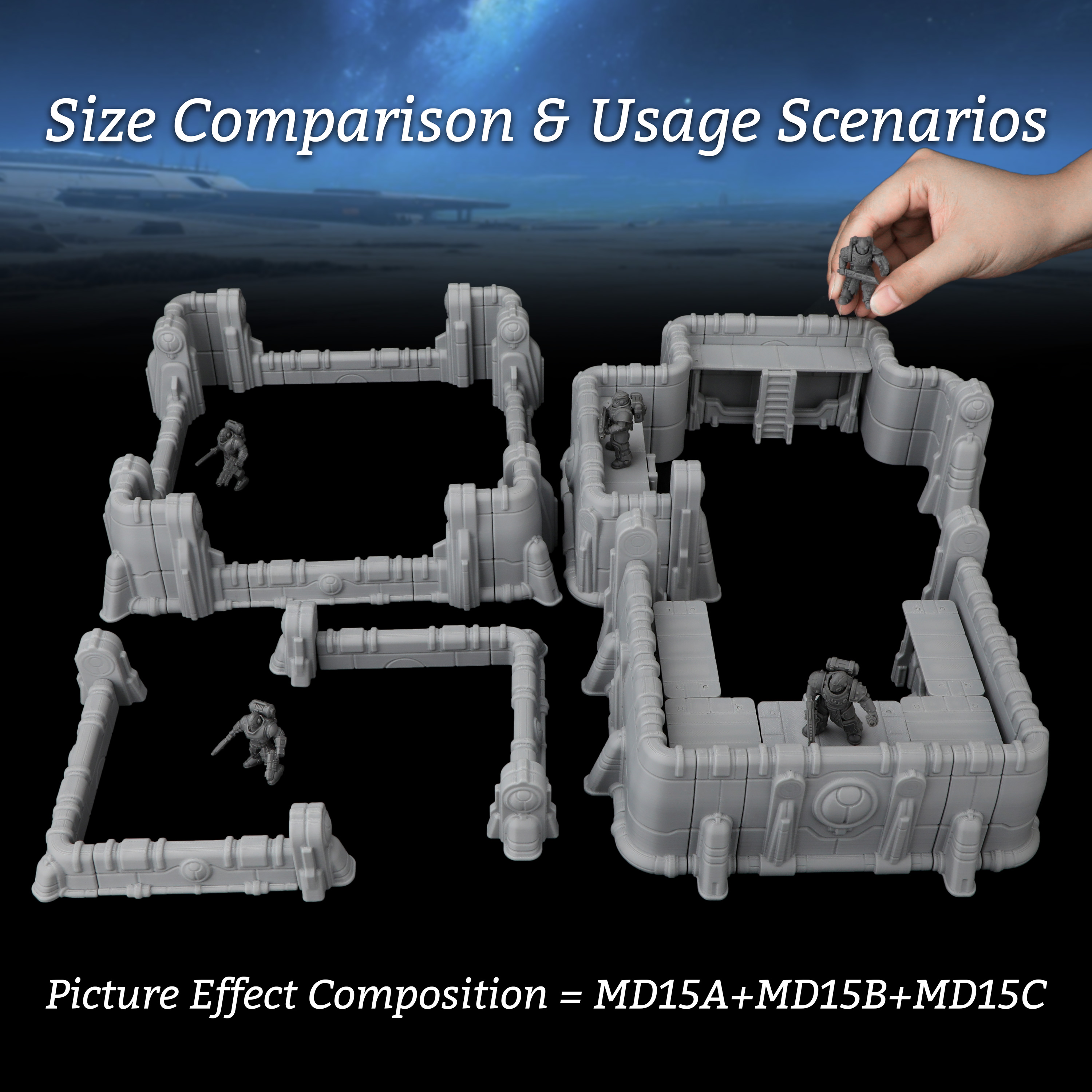 Sci-Fi Modular Fortress Defens - Miniature Terrain Set reseña y precio