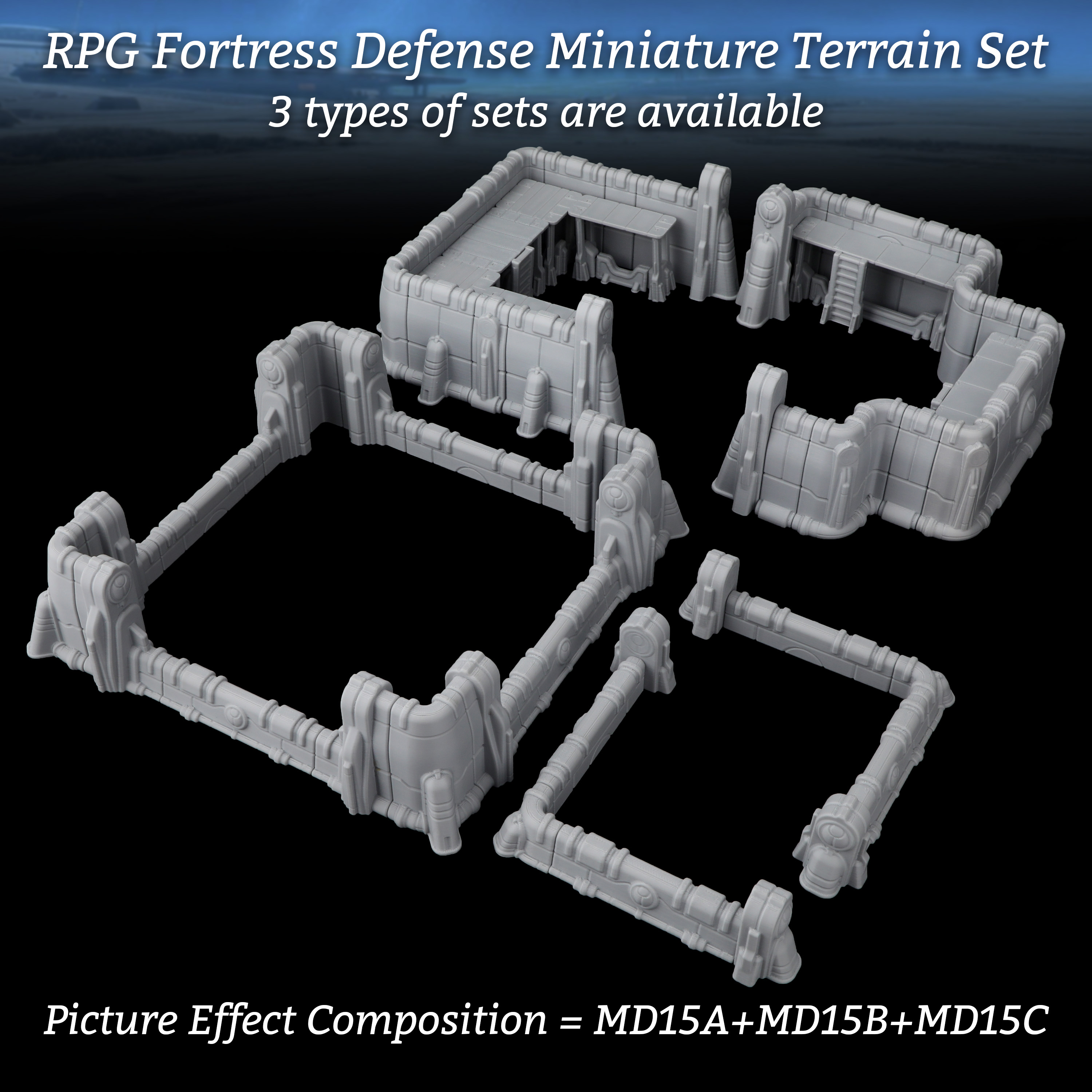 Sci-Fi Modular Fortress Defens - Miniature Terrain Set reseña y precio