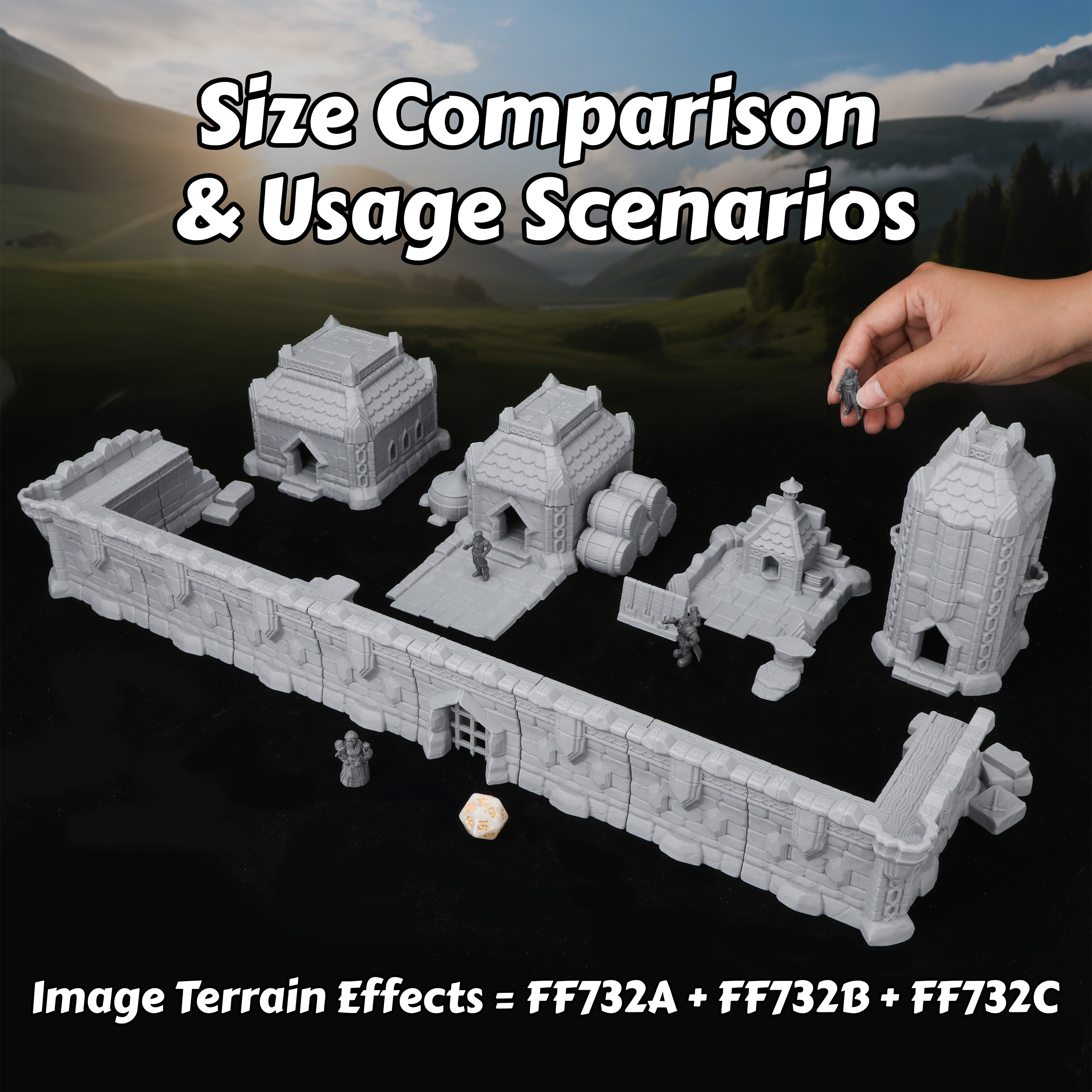 Fantasy Town Buildings Miniatu - Miniature Terrain Set reseña y precio