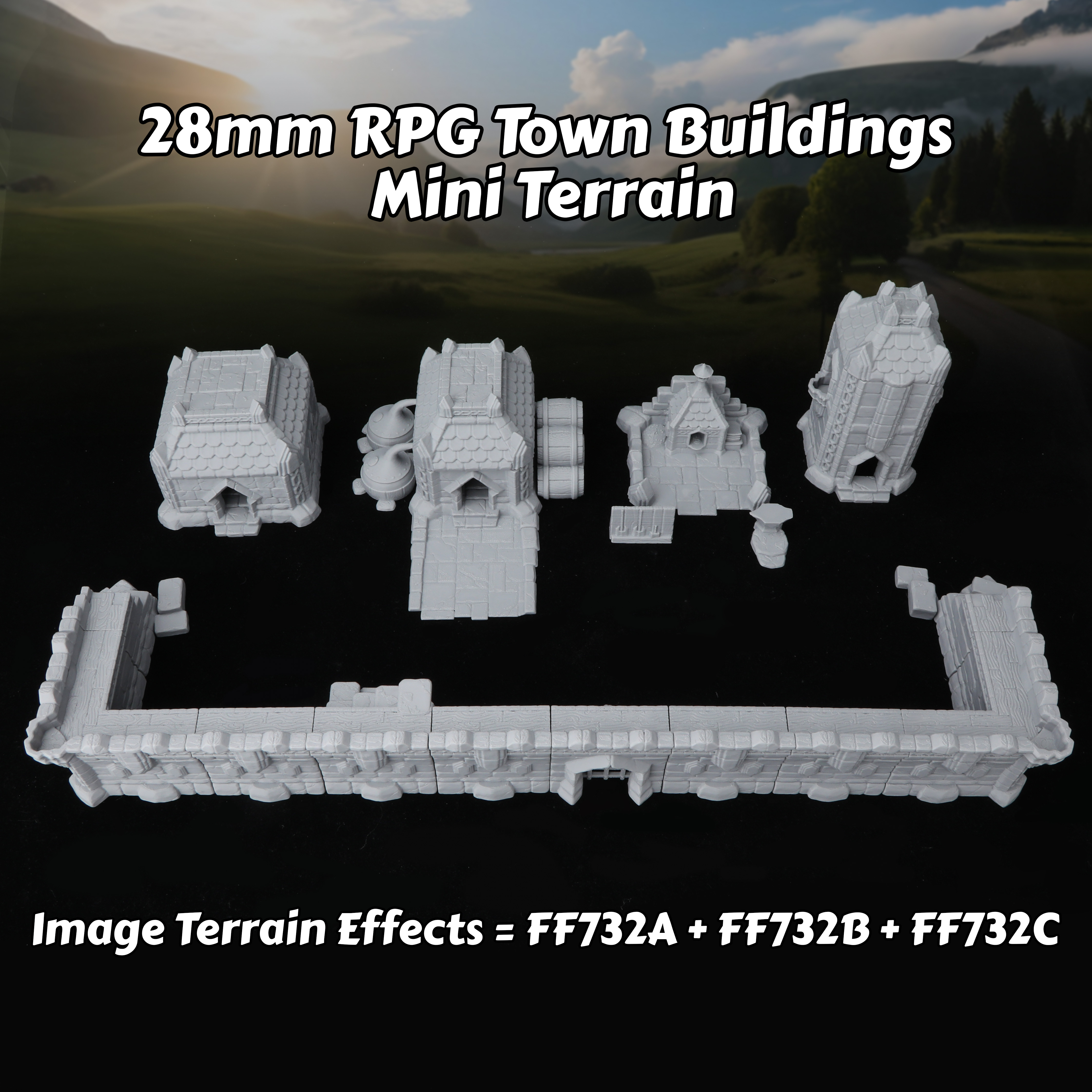 Fantasy Town Buildings Miniatu - Miniature Terrain Set reseña y precio