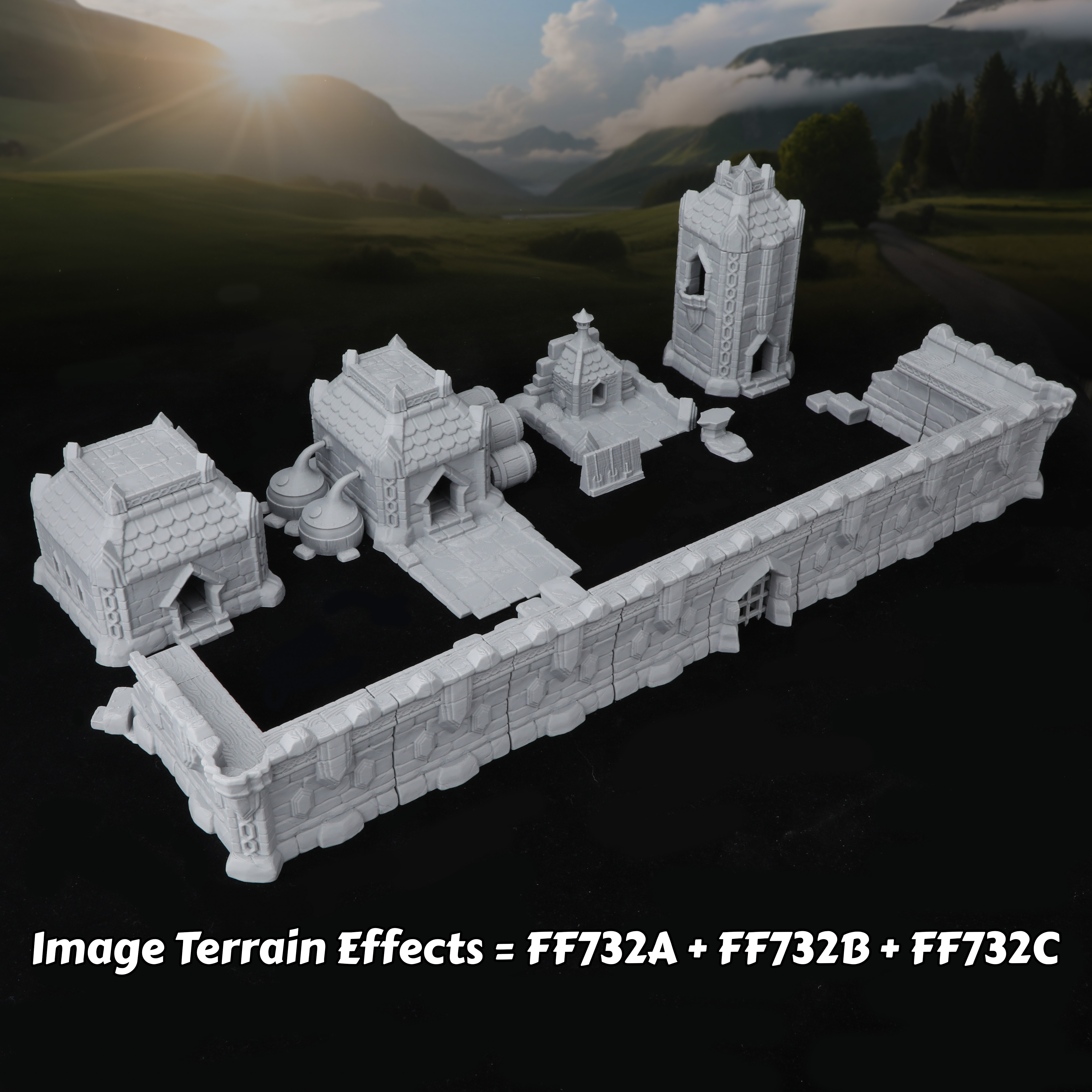 Fantasy Town Buildings Miniatu - Miniature Terrain Set reseña y precio