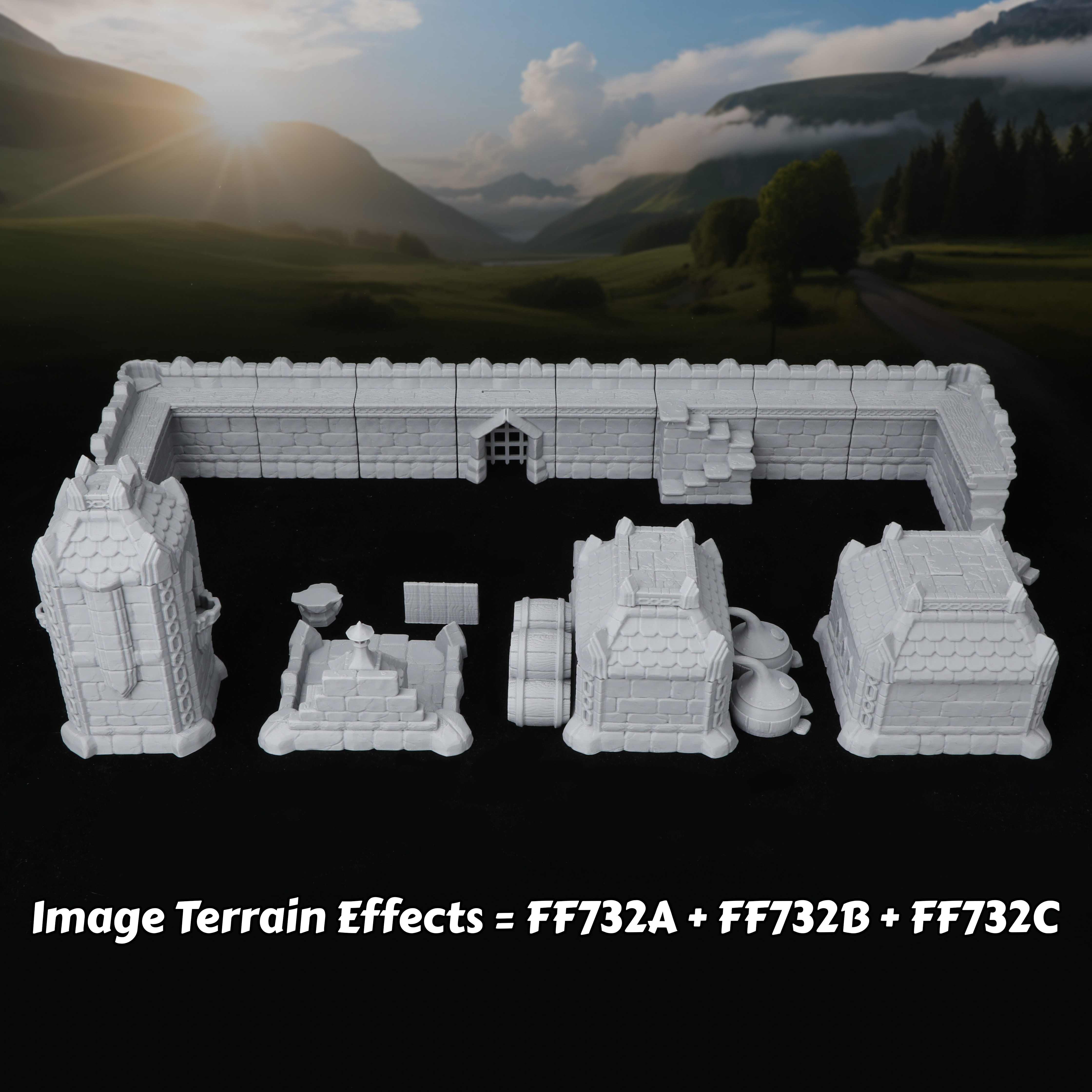 Fantasy Town Buildings Miniatu - Miniature Terrain Set reseña y precio