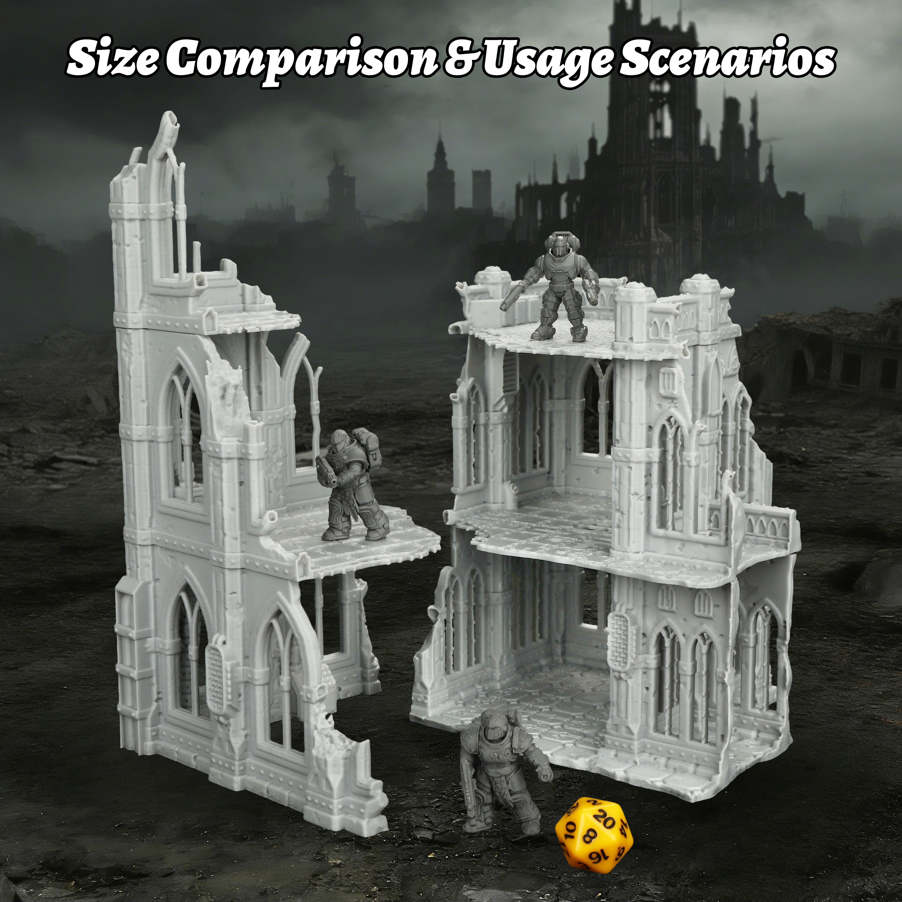 Sci-Fi Ruins Building Miniatur - Miniature Terrain Set reseña y precio