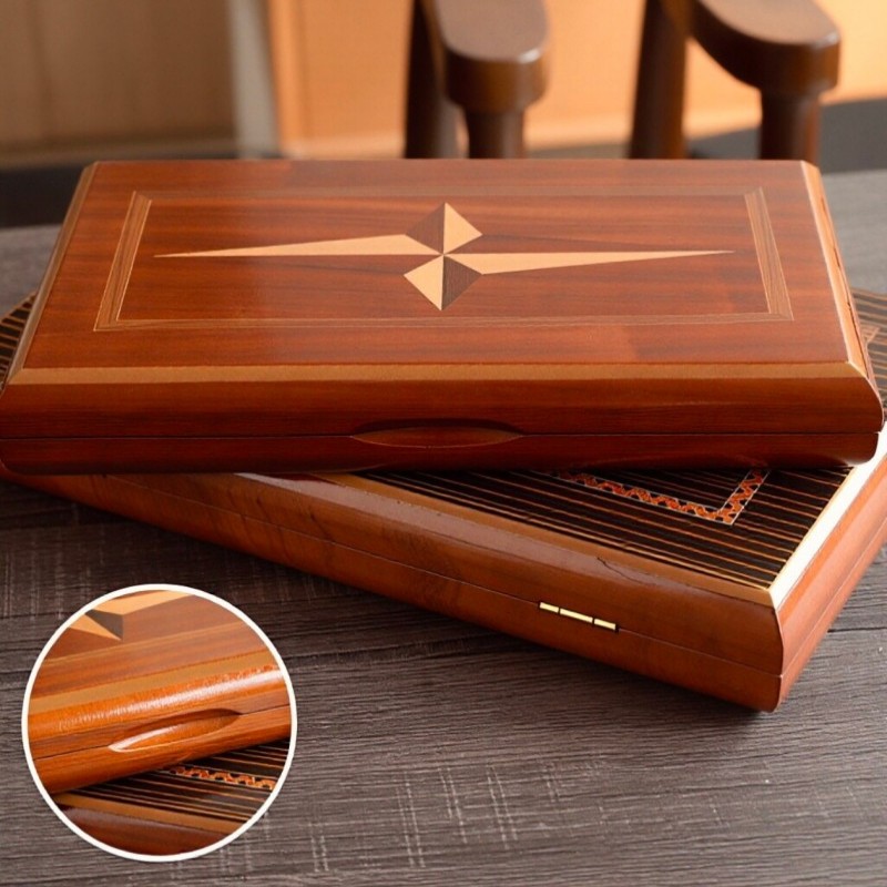 Solid Wood Backgammon 11-19 In - Board Game Operation reseña y precio