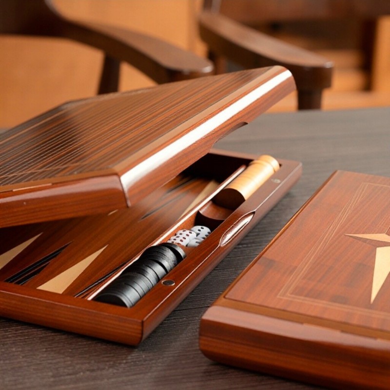 Solid Wood Backgammon 11-19 In - Board Game Operation reseña y precio