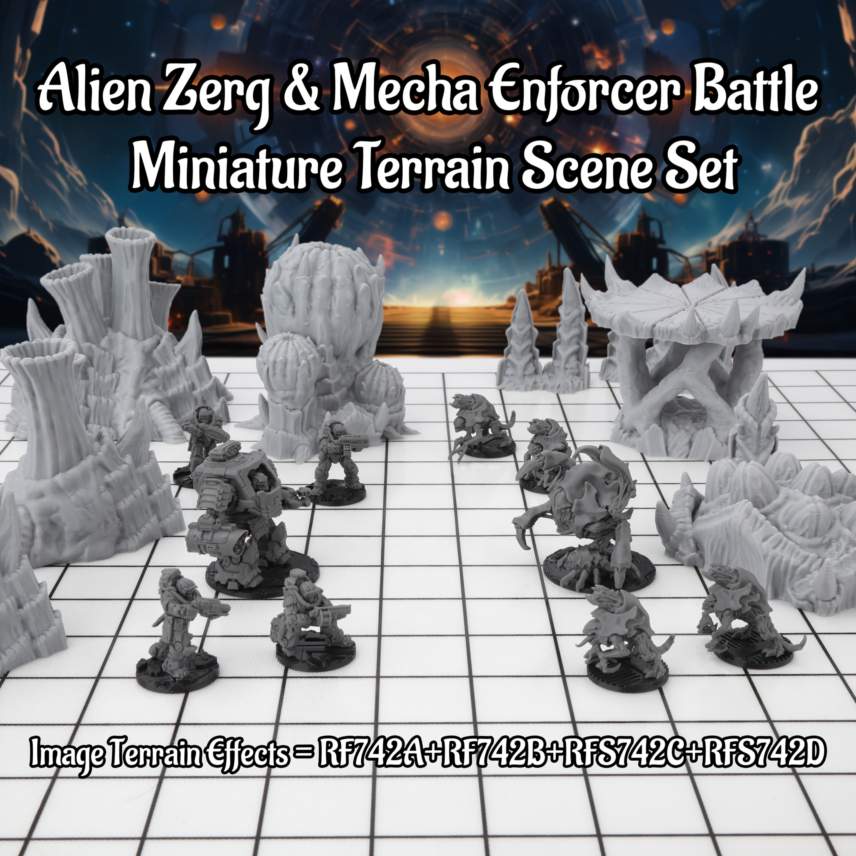 Sci-Fi Alien Miniature Terrain - Miniature Terrain Set reseña y precio