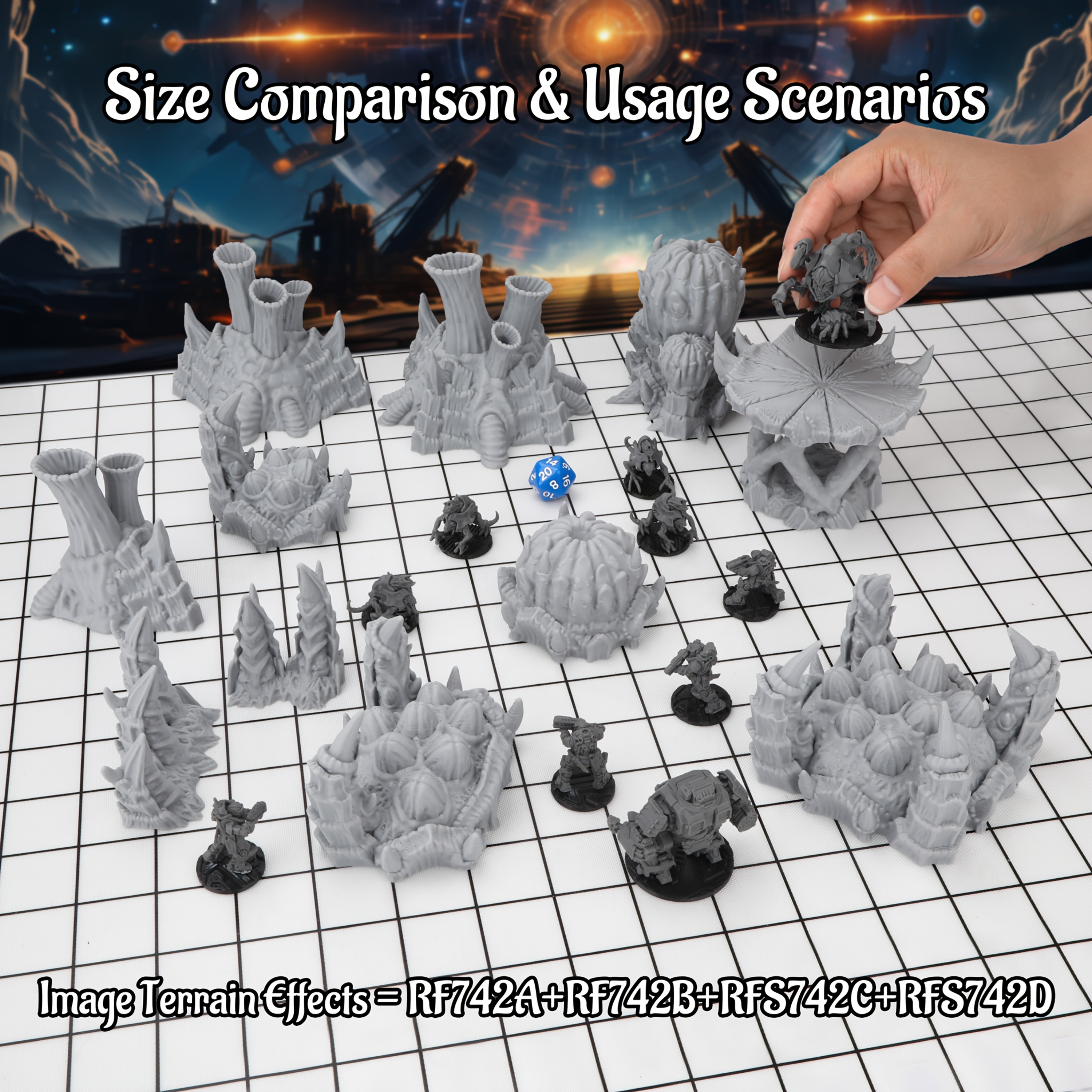 Sci-Fi Alien Miniature Terrain - Miniature Terrain Set reseña y precio