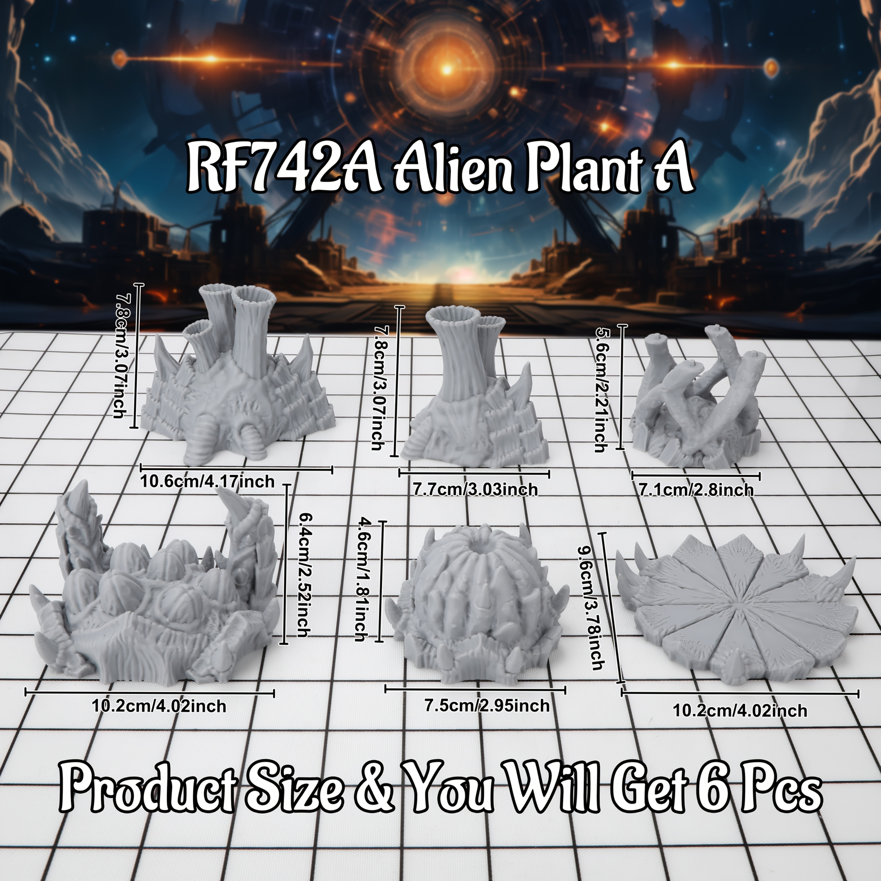 Sci-Fi Alien Miniature Terrain - Miniature Terrain Set reseña y precio