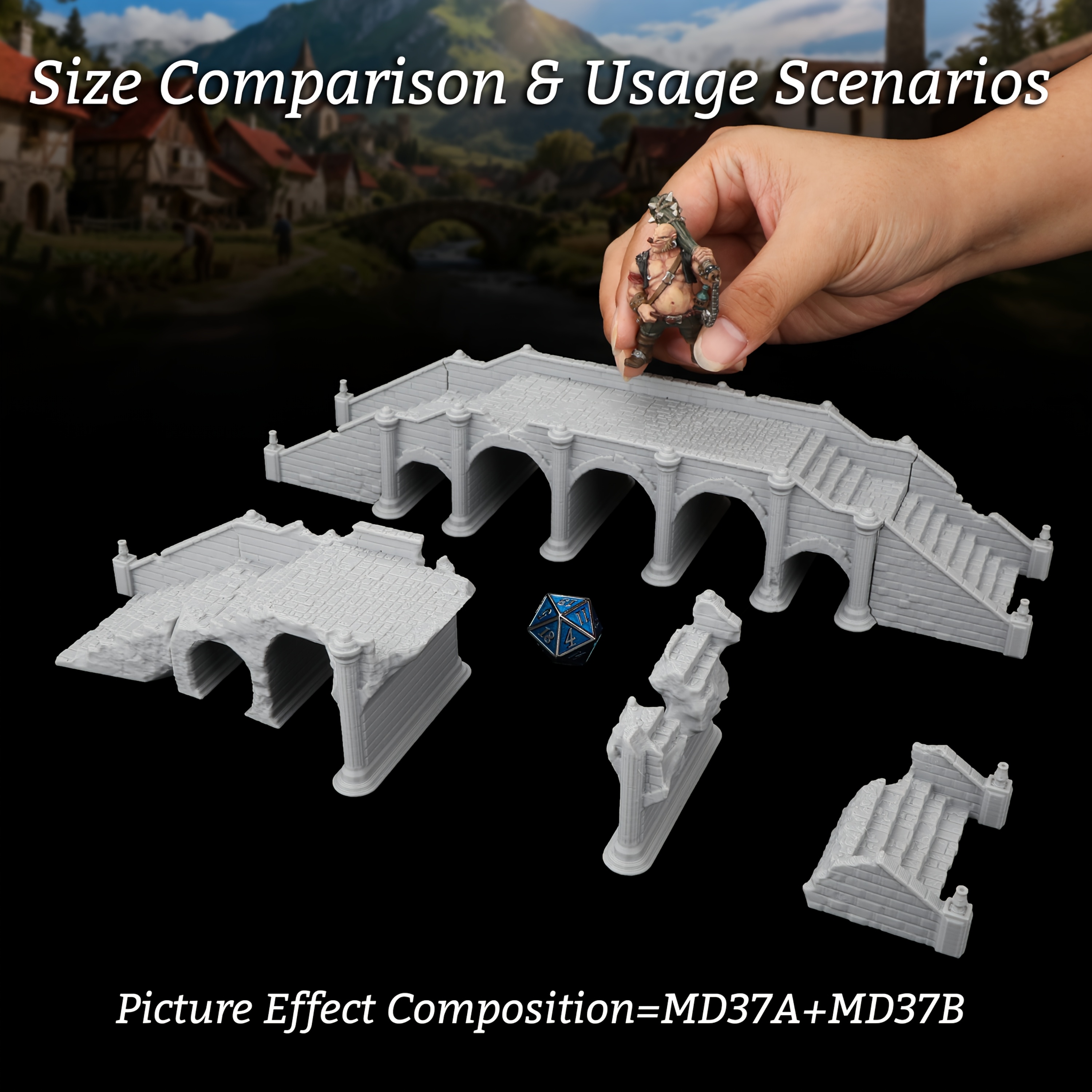 RPG Miniature Terrain Bridges  - Miniature Terrain Set reseña y precio
