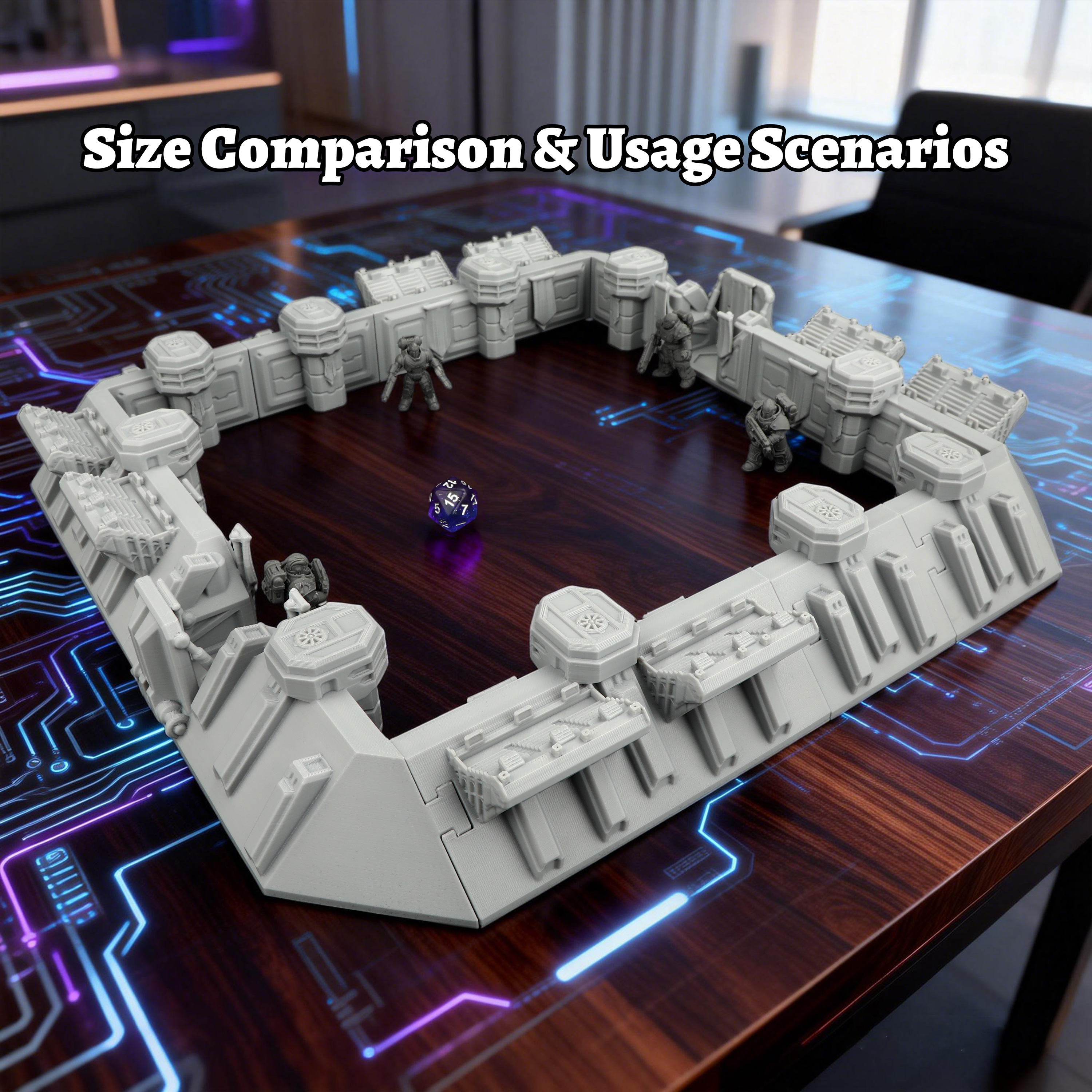 Sci-Fi Arena Terrain Set - Gre - Miniature Terrain Set reseña y precio