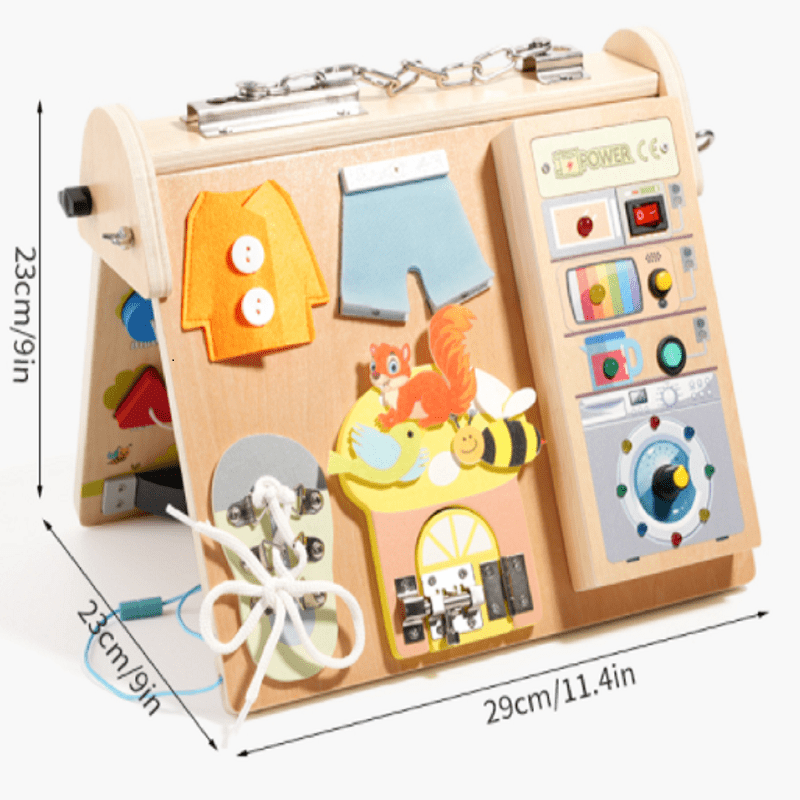 Wooden 4-in-1 Busy Board with  - Board Game Of Life reseña y precio