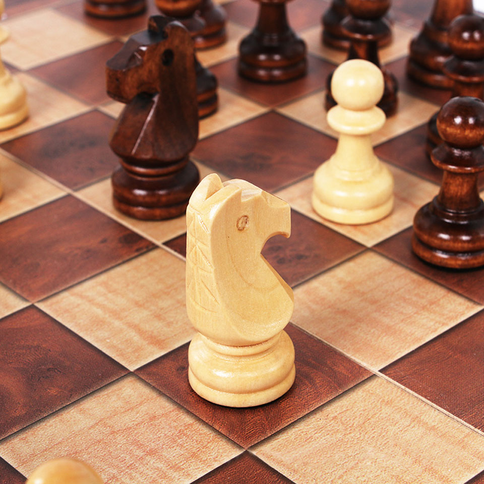 3 in 1 Wooden Chess Backgammon - Board Game Operation reseña y precio