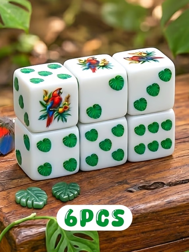 CANDYPIXEL 6PcsParrot D6 Dice  - Board Game Land reseña y precio